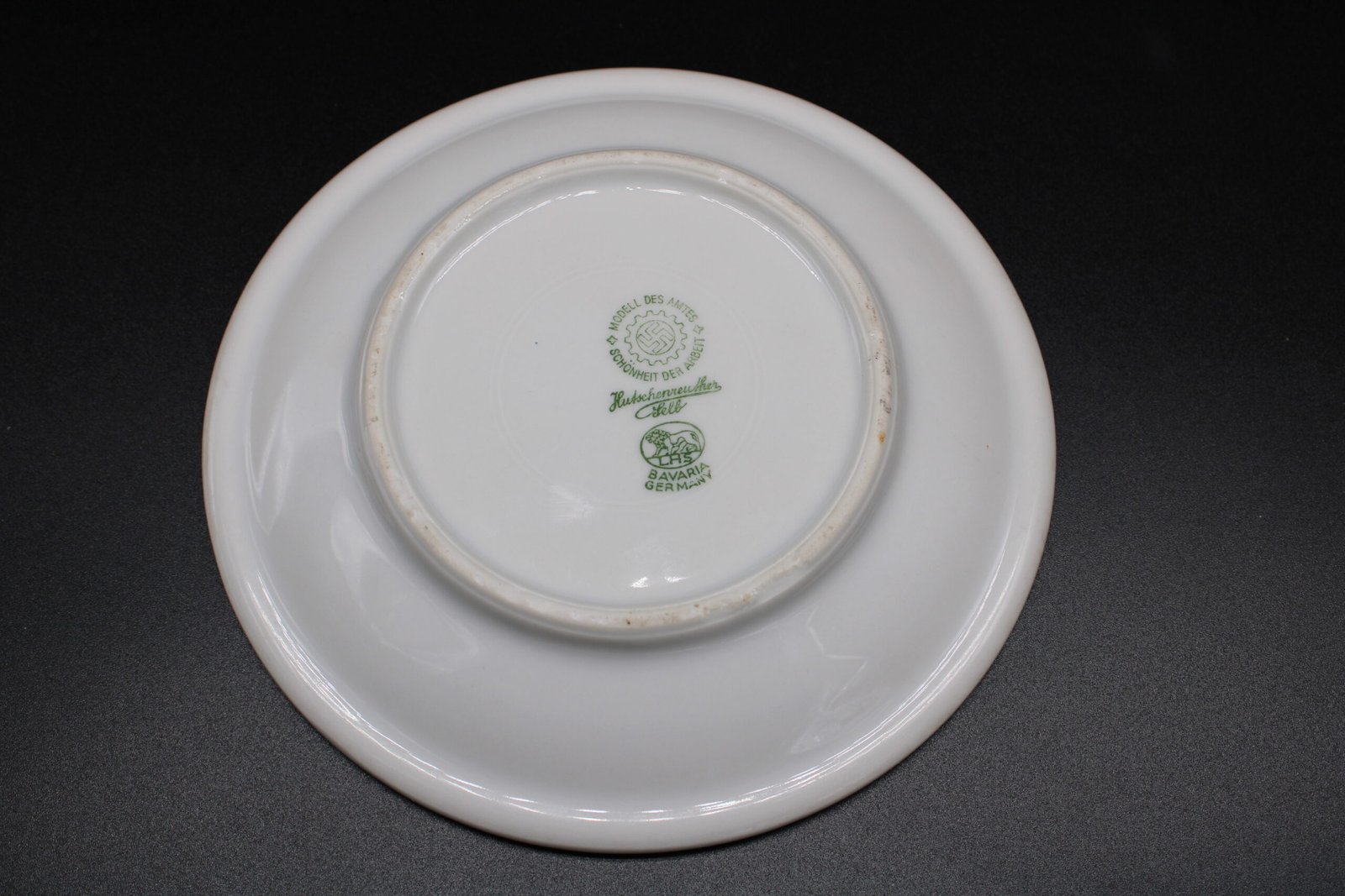 Deutschen Arbeitsfront porcelain saucer (Hutschenreuther Selb, LHS Bavaria) Wolfgang Historica