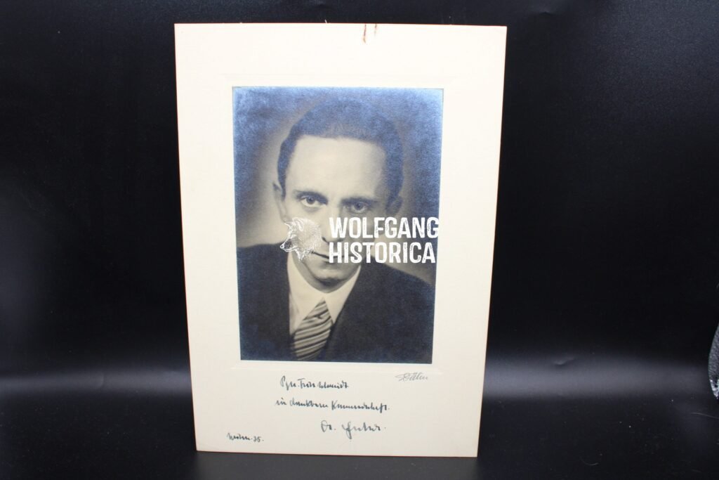 Hellmuth Reymann Handsigned Large Passe-Partout Portrait of Joseph Goebbels ...